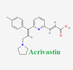 Cấu tạo hóa học của Acrivastin (Acrivastine chemical)