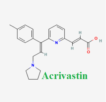 Cấu tạo hóa học của Acrivastin (Acrivastine chemical)
