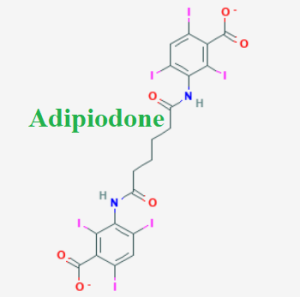 Cấu trúc hóa học của dược chất Adipiodone (Adipiodone chemical)