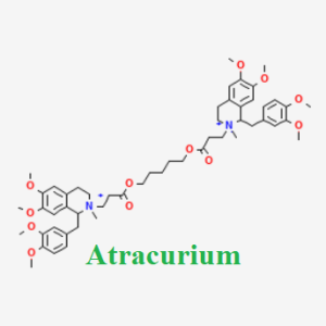 Cấu trúc hóa học của dược chất Atracurium (Atracurium chemical)