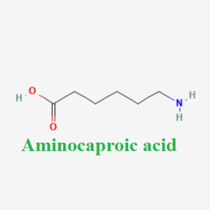 Cấu trúc hóa học của dược chất Axit aminocaproic (Aminocaproic acid chemical)