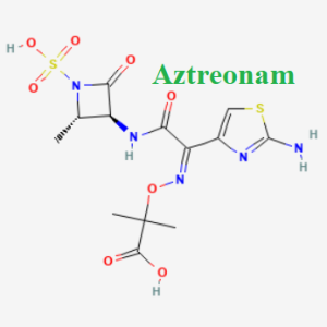 Cấu trúc hóa học của dược chất Aztreonam (Aztreonam chemical)
