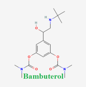 cấu trúc hóa học của dược chất Bambuterol (Bambuterol chemical)