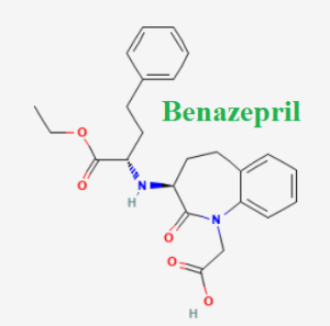 Cấu trúc hóa học của dược chất Benazepril (Benzepril chemical)