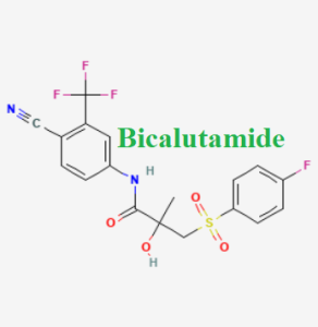 cấu trúc hóa học của dược chất Bicalutamide (Bicalutamide chemical)