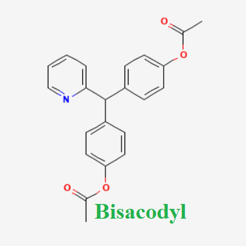 cấu trúc hóa học của dược chất Bisacodyl (Bisacodyl chemical)