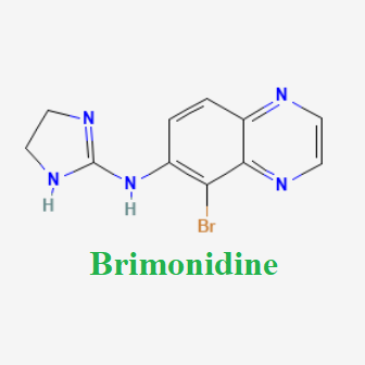 cấu trúc hóa học của dược chất Brimonidine tartrate (Brimonidine chemical)