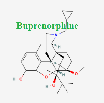 Cấu trúc hóa học của dược chất Buprenorphine (Buprenorphine chemical)