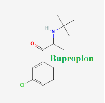 Cấu trúc hóa học của dược chất Bupropion (Bupropion chemical)