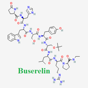 Cấu trúc hóa học của dược chất Buserelin (Buserelin chemical)