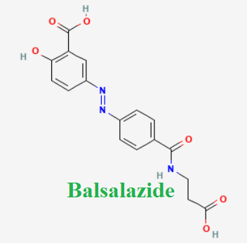 Cấu trúc hóa học của dược chất Balsalazide (Balsalazide chemical)