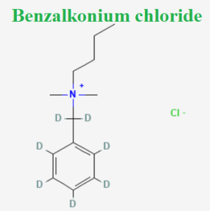 Cấu trúc hóa học của dược chất benzalkonium chloride