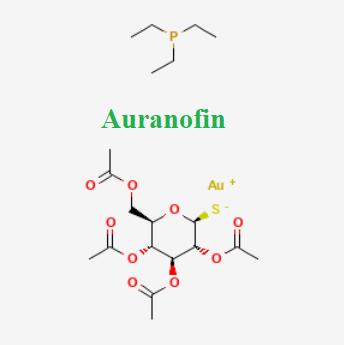 Cấu trúc hóa học của dược chất Auranofin (Auranofinchemical)