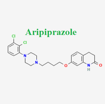 cấu trúc hóa học của dược chất Aripiprazole (Aripiprazole chemical)