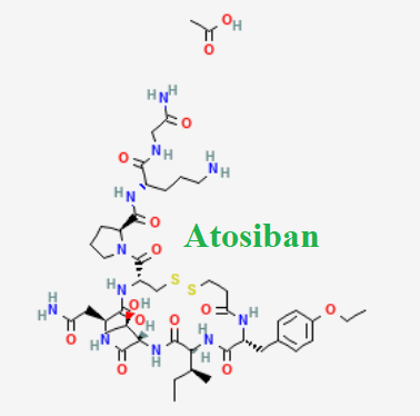 Cấu trúc hóa học của dược chất Atosiban (Atosiban chemical)