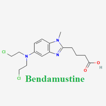 Cấu trúc hóa học của dược chất Bendamustine (Bendamustine chemical)