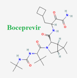 cấu trúc hóa học của dược chất Boceprevir (Boceprevir chemical)