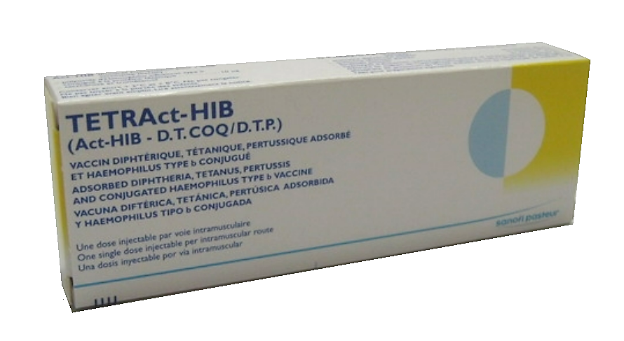 TETRACT-HIB (Vắc xin ngừa Bạch hầu, Ho gà (nguyên bào), Uốn ván, Viêm màng não mủ HIB)