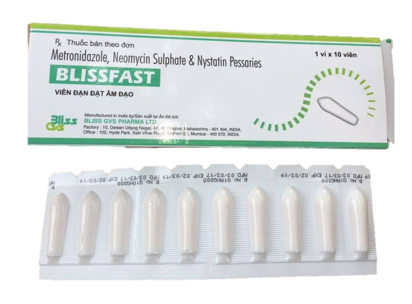 Blissfast Vaginal Pessaries (Neomycin + Nystatin + Metronidazole)