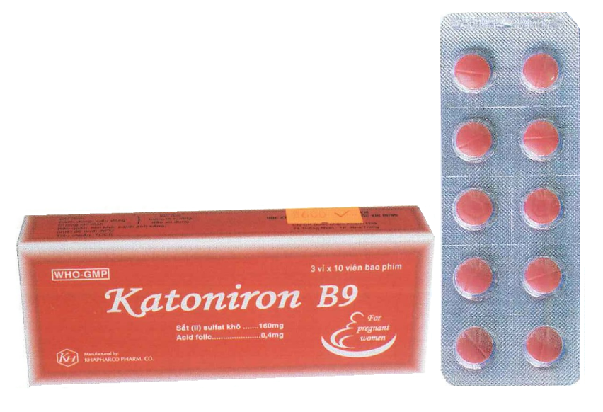 Katoniron B9 (Ferrous sulfate + Folic acid)