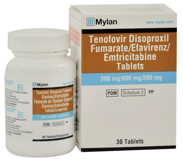 Tenofovir Disoproxil fumarate/Efavirenz/Emtricitabine 300mg/600mg/200mg MYLAN
