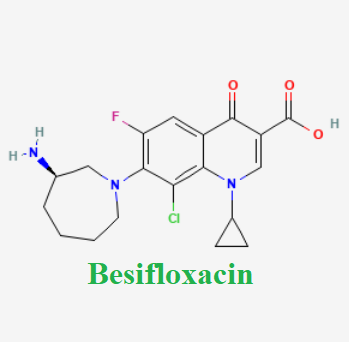 Cấu trúc hóa học của dược chất Besifloxacin (Besifloxacin chemical)