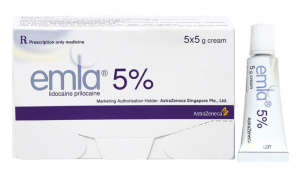 Emla 5% cream (Lidocaine + Prilocaine)