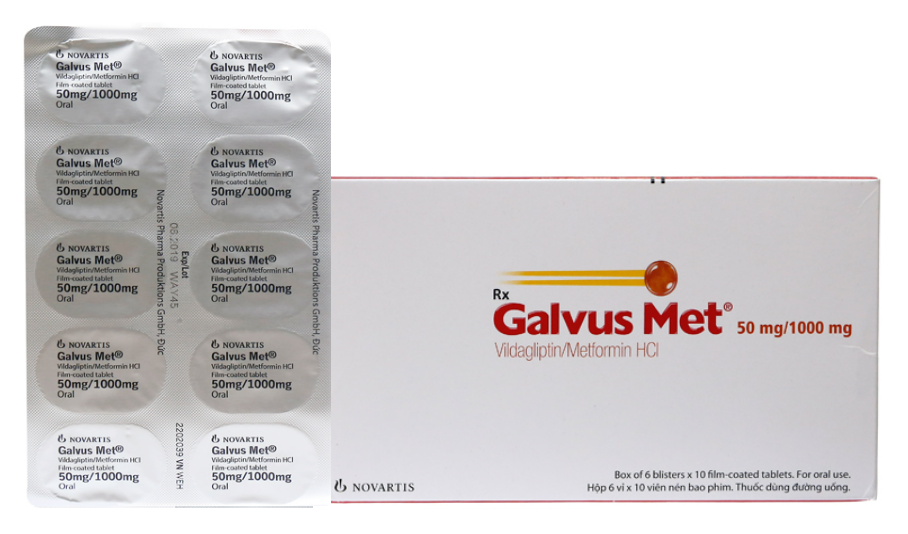 Galvus Met 50mg/1000mg (Metformin + Vildagliptin)
