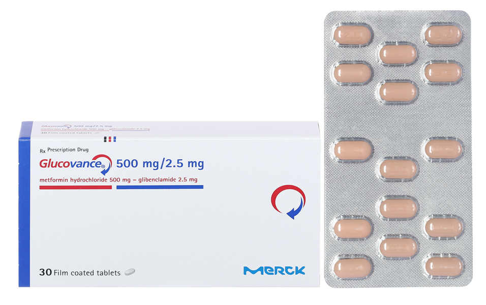 Thuốc trị tiểu đường - Glucovance (Glibenclamid + Metformin)