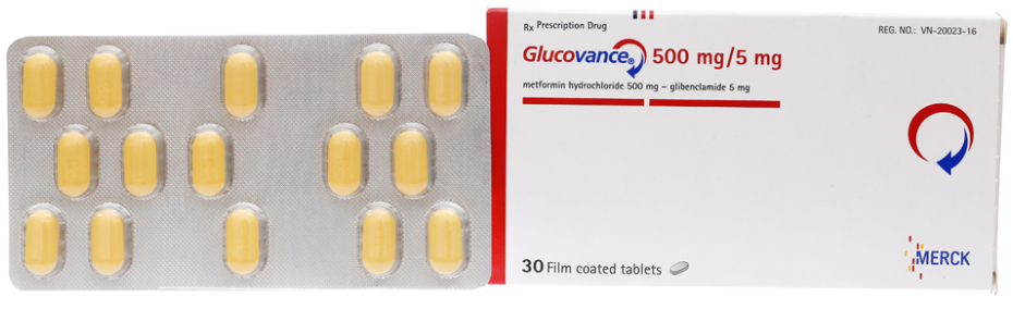 Thuốc trị tiểu đường - Glucovance (Glibenclamid + Metformin)