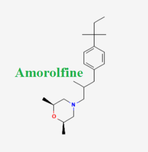 Cấu trúc hóa học của dược chất Amorolfin (Amorolfine chemical)