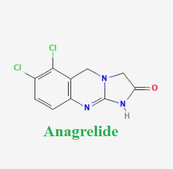 Cấu trúc hóa học của dược chất Anagrelide (Anagrelide chemical)