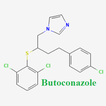 Cấu trúc hóa học của dược chất Butoconazole (Butoconazole chemical)
