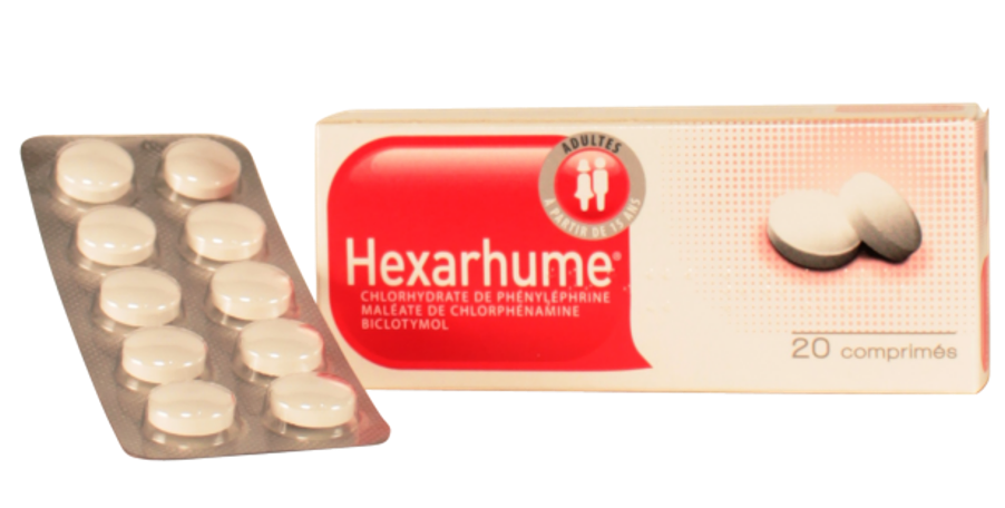 Hexarhume (Biclotymol + Chlorpheniramine + Phenylephrine)
