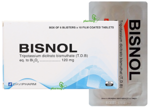 Bisnol (Tripotassium dicitrate bismuthate tương đương 120mg Bismuth oxyd)