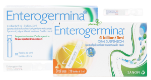 Enterogermina (Dung dịch đóng ống 5ml chứa 2 tỷ hoặc 4 tỷ bào tử Bacillus clausii)