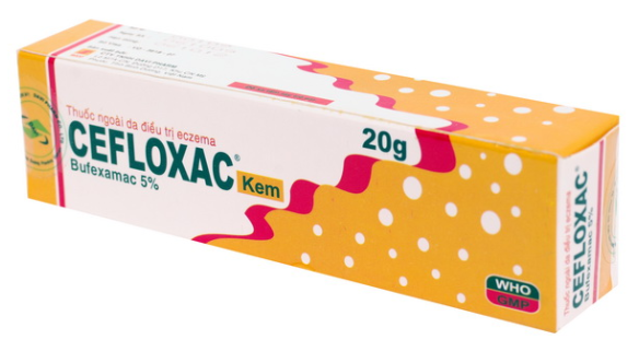Kem bôi da Cefloxac (Bufexamac 5%)