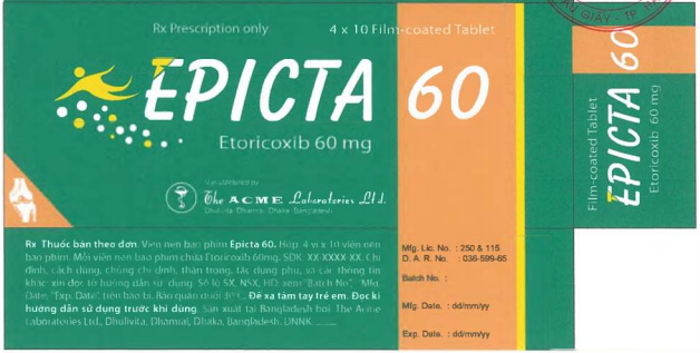 Etoricoxib - Epicta 60