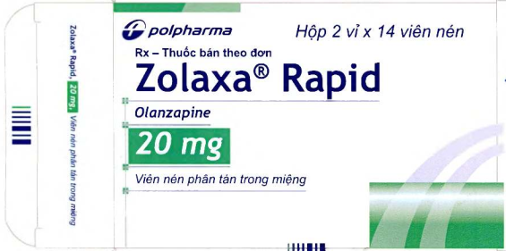 Olanzapine - Zolaxa Rapid 20mg