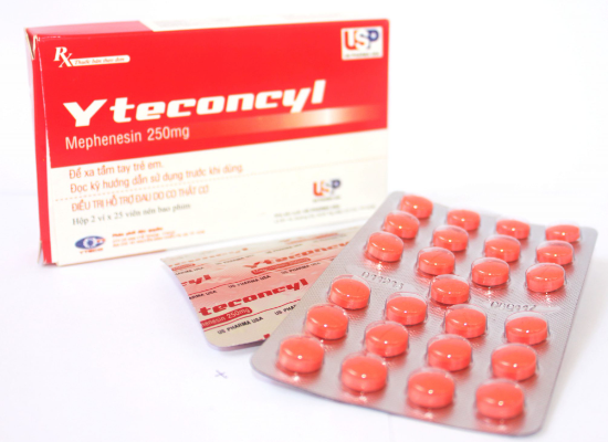 Thuốc Mephenesin -  Cadinesin/Luckminesin/Mephenesin-US/Mephenesin-HV/Usnesin/Yteconcyl |  Pharmog