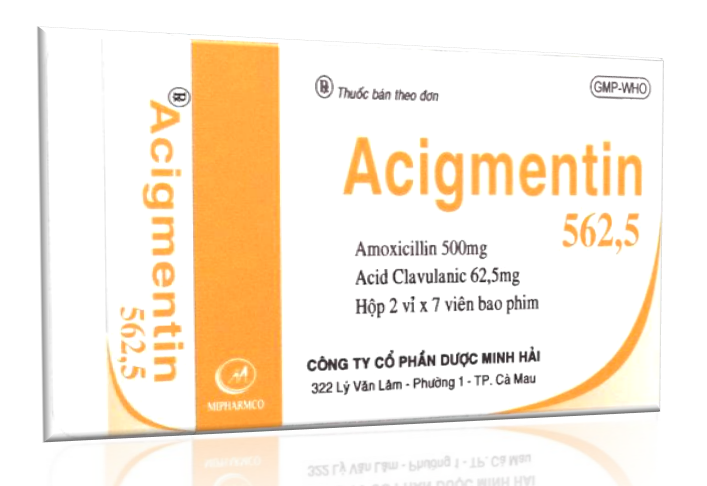 Acigmentin 562,5 (Amoxicillin + Clavulanate)