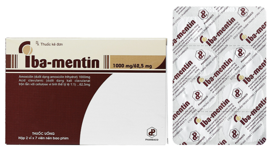 Iba-Mentin 1000mg/62,5mg (Amoxicillin + Clavulanate)