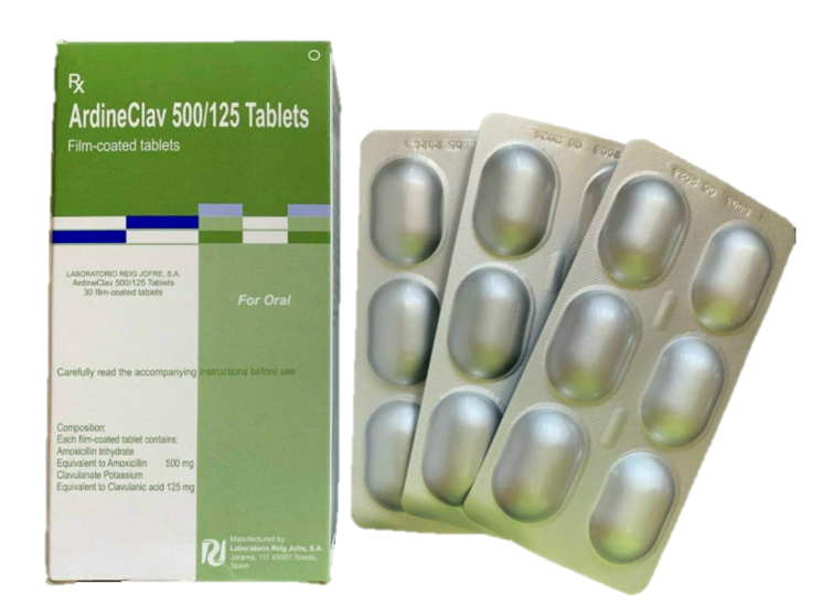 Ardineclav 500/125 Tablet (Amoxicillin + Clavulanate)