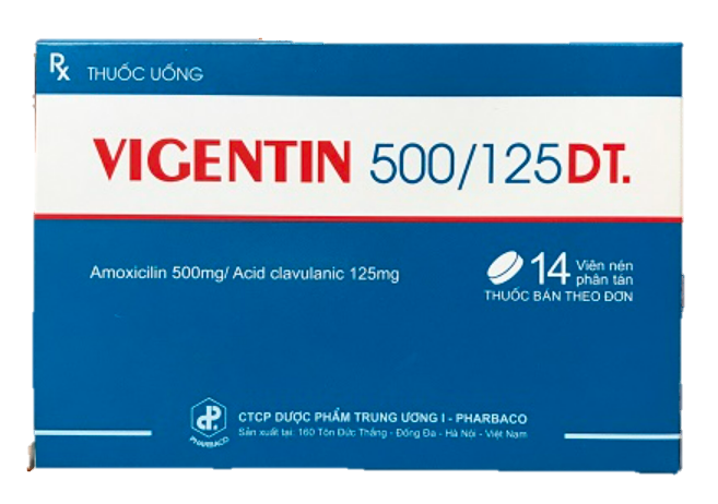 Vigentin 500/125 DT. (Amoxicillin + Clavulanate)