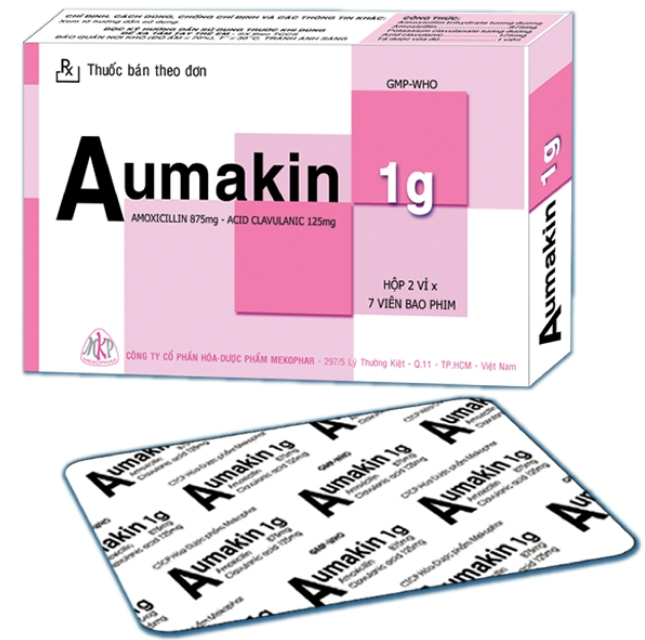 Aumakin 1g (Amoxicillin + Clavulanate)