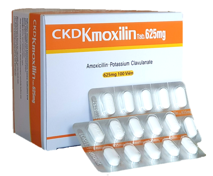CKDKmoxilin tab. 625mg (Amoxicillin + Clavulanate)