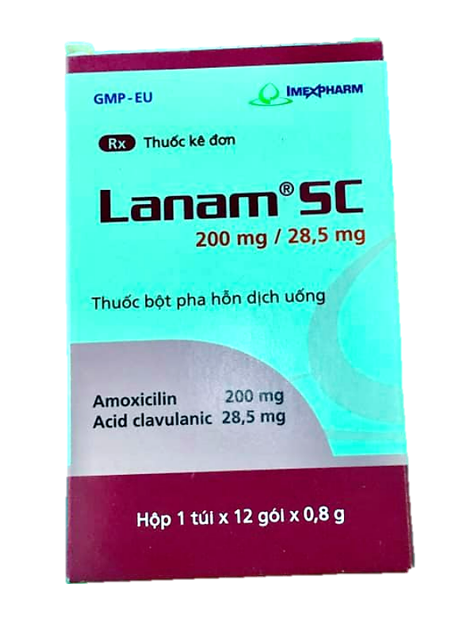 Lanam SC 200mg/28,5mg (Amoxicillin + Clavulanate)