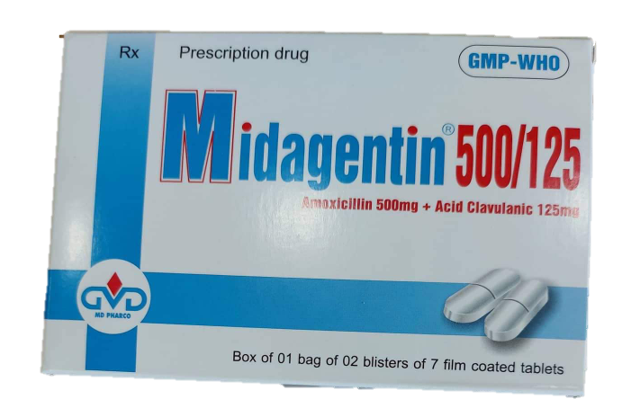 Midagentin 500/125mg (Amoxicillin + Clavulanate)
