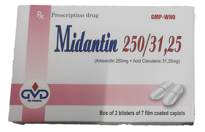 Midantin 250/31,25 (Amoxicillin + Clavulanate)