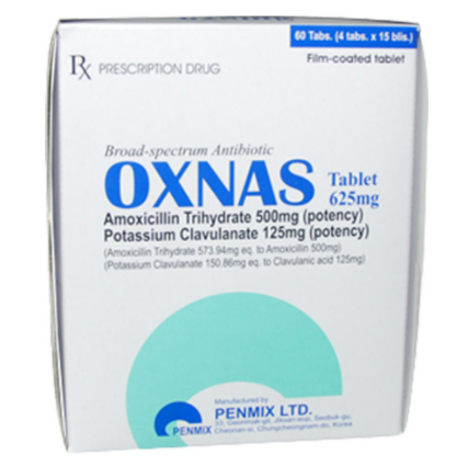 Oxnas Tablets 625mg (Amoxicillin + Clavulanate)